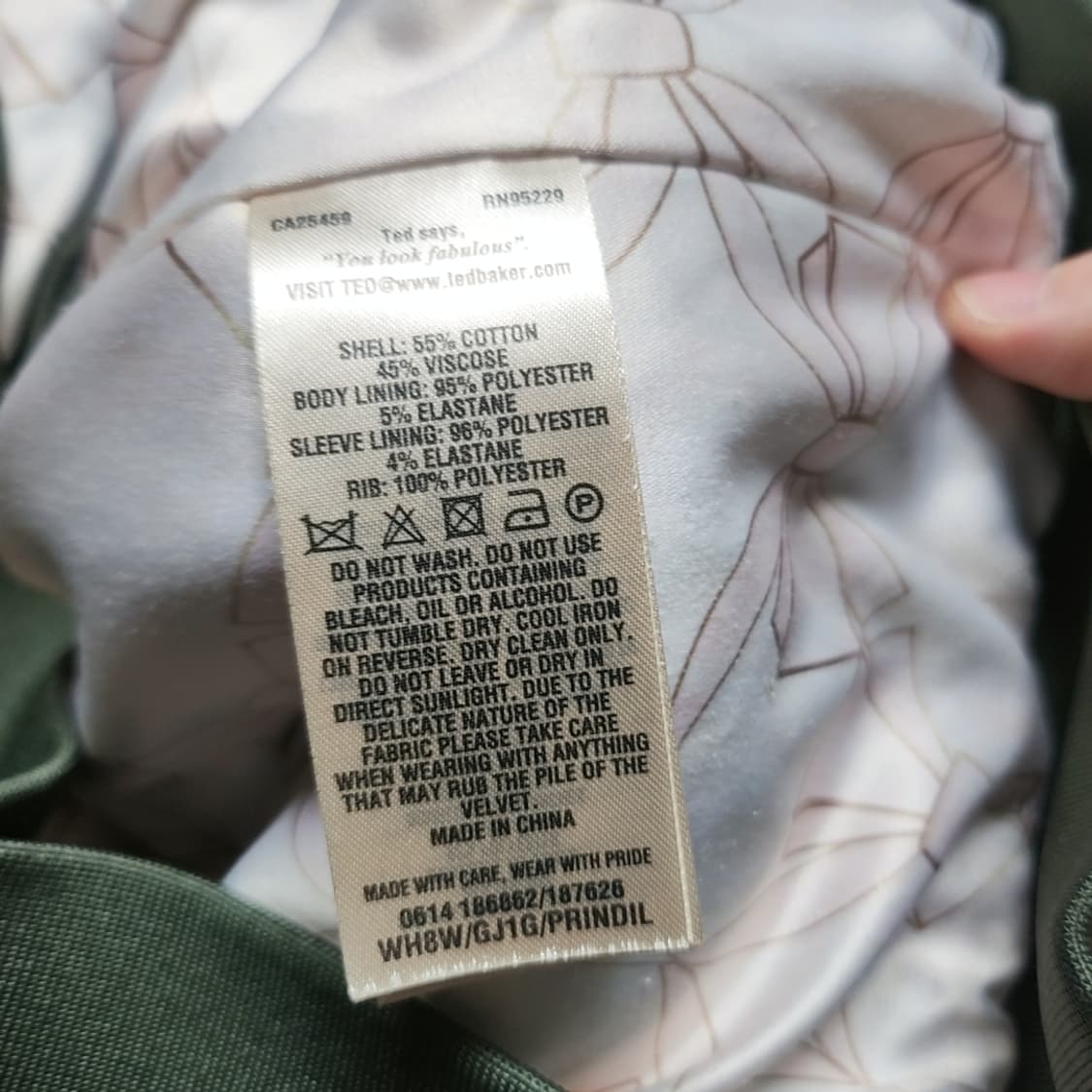 [S] 테드베이커 Ted Baker 퀼팅 봄버 자켓  상품이미지4