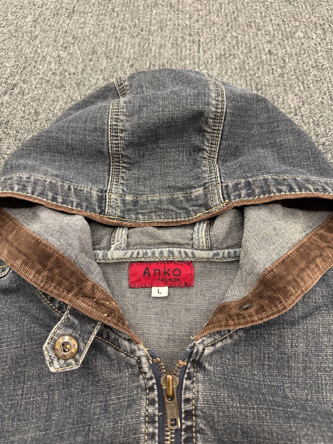 ANKO 빈티지 여성 데님 후드집업자켓 상품이미지4