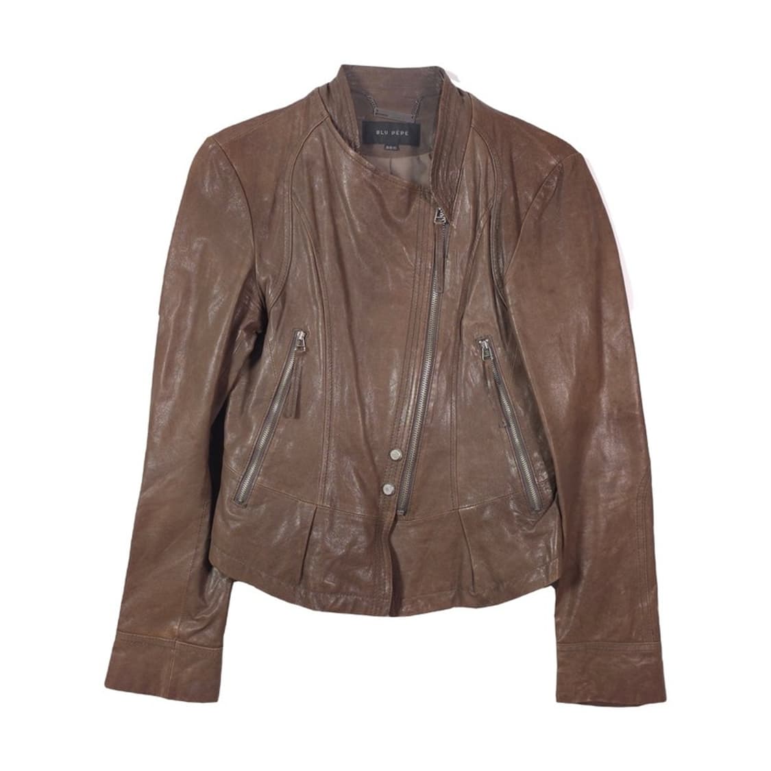 블루페페 천연 양가죽 램스킨 지퍼 디테일 자켓 상품이미지1