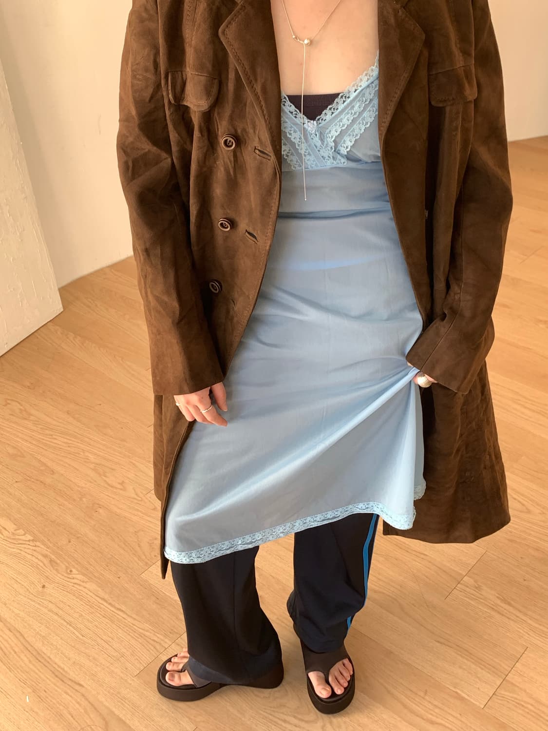 Dark brown suede JK 상품이미지5