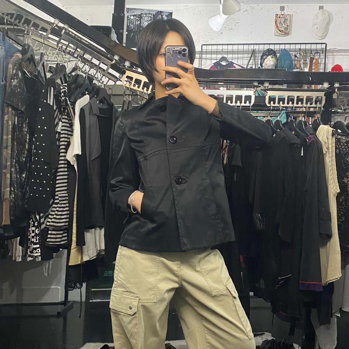 Ensuite 절개 디테일 새틴 자켓 상품이미지8