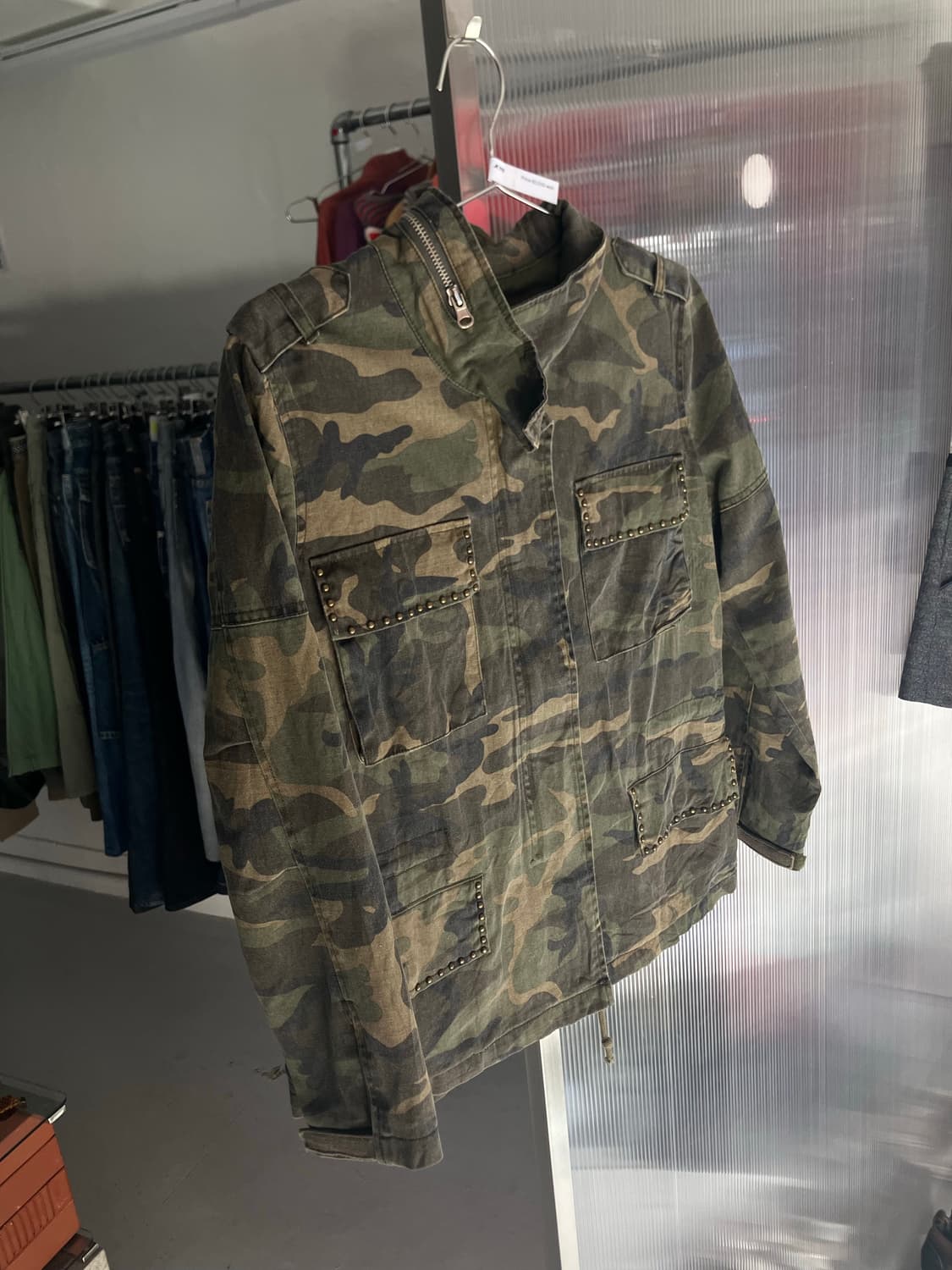 밀리터리 스터드 오버핏 자켓 상품이미지2