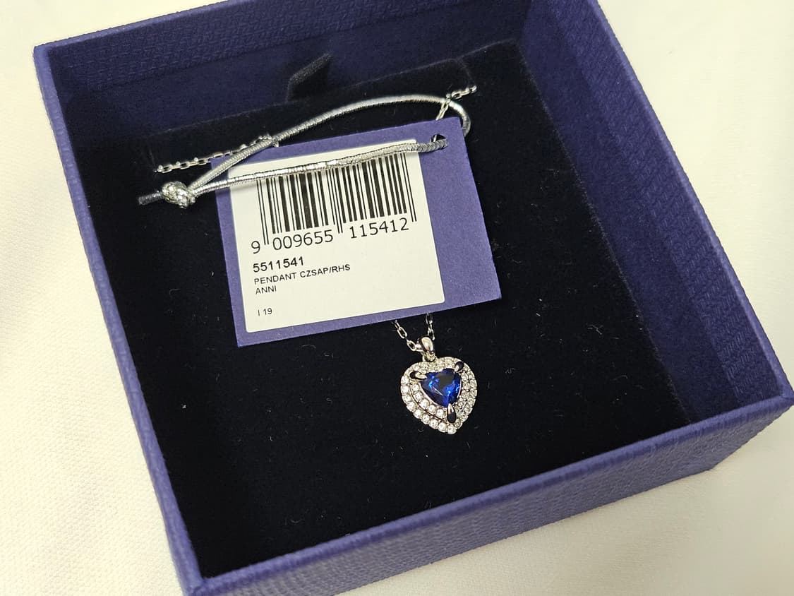 스와로브스키 블루 하트 목걸이 상품이미지2