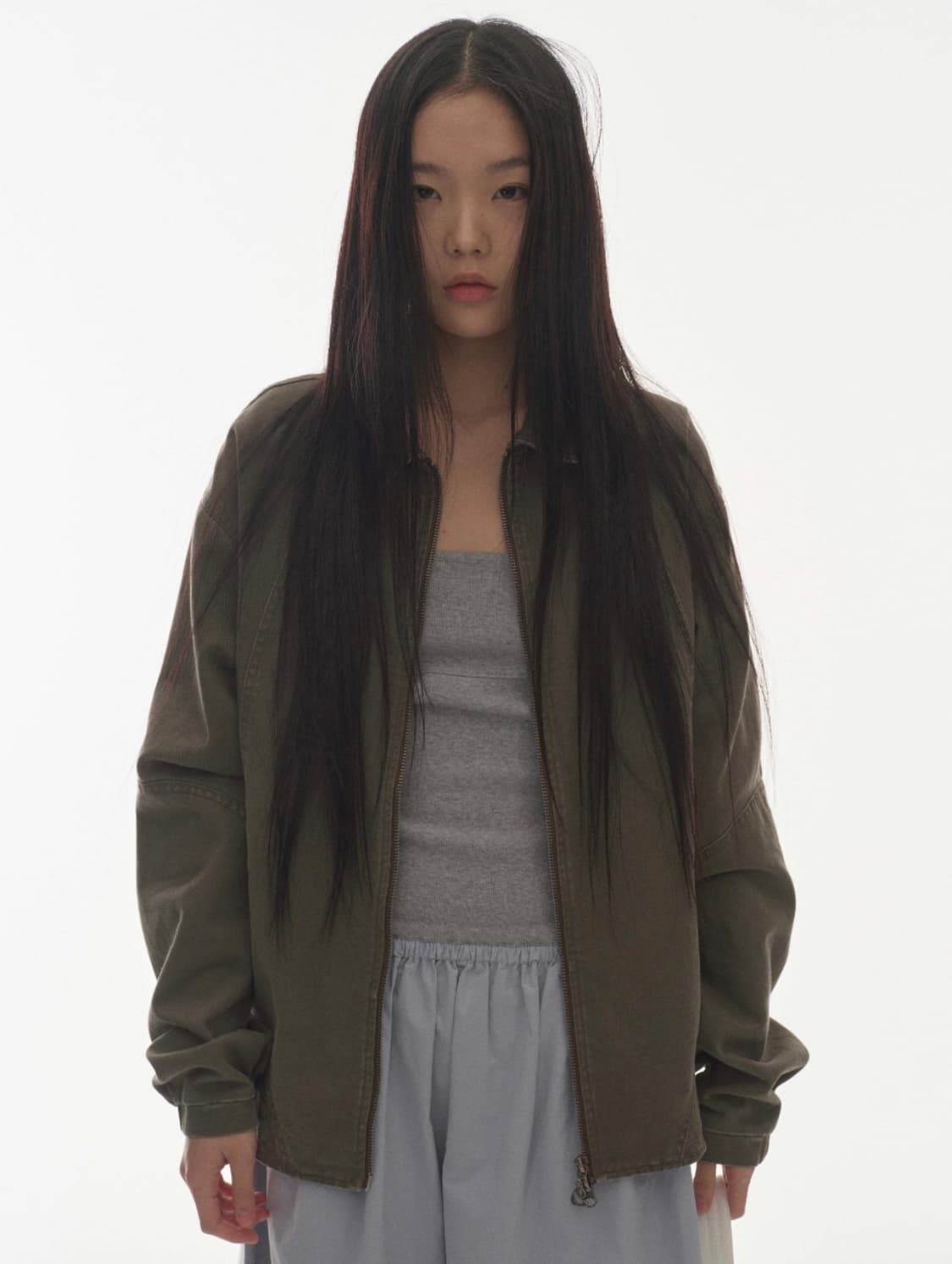 코이세이오 라운드 카라 스티치 자켓 코코아 브라운 2사이즈 상품이미지6