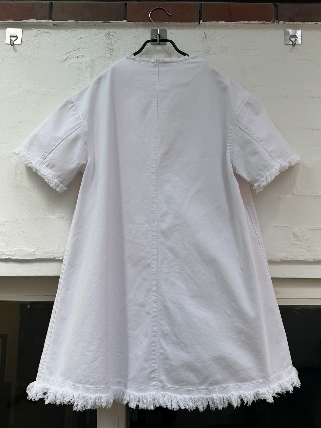 Beaker 비이커 데님 화이트 반팔 원피스 000 상품이미지7