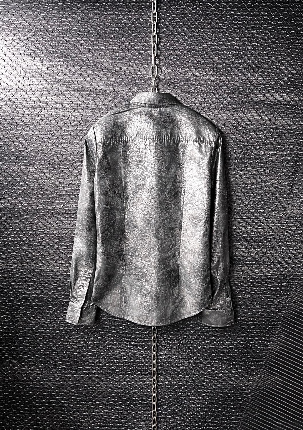 메탈릭 실버코팅 셔츠 상품이미지2