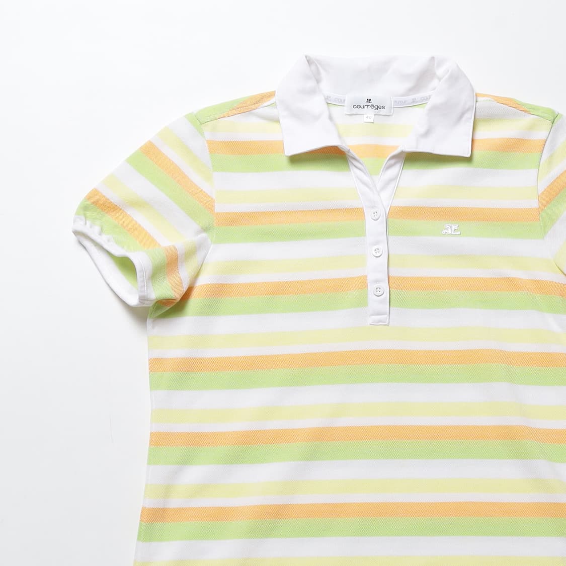 courreges 스트라이프 PK 하프 티셔츠   상품이미지2