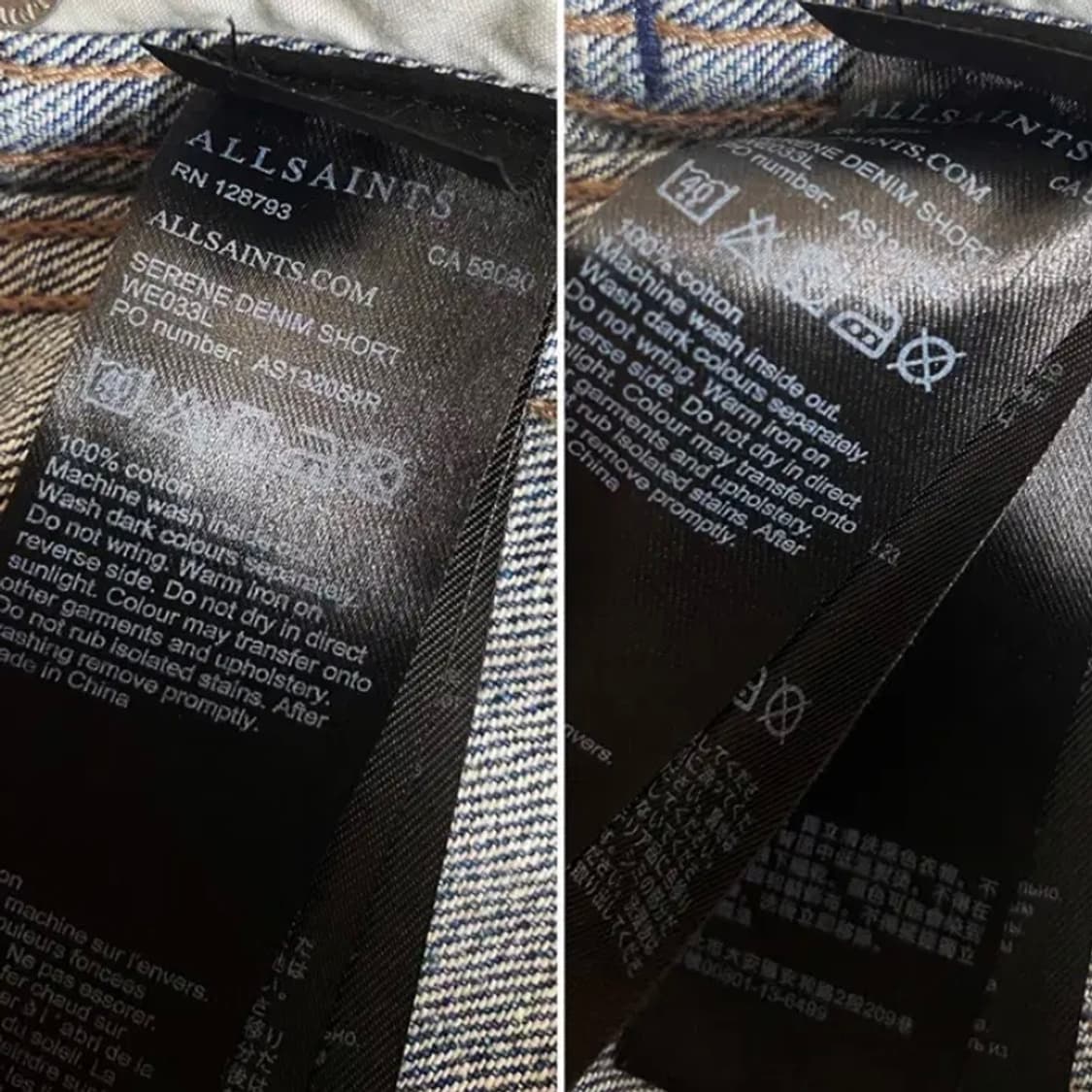 [정품] ALLSAINTS 올세인츠 세린 별자수 인디고 데님쇼츠(27) 상품이미지10