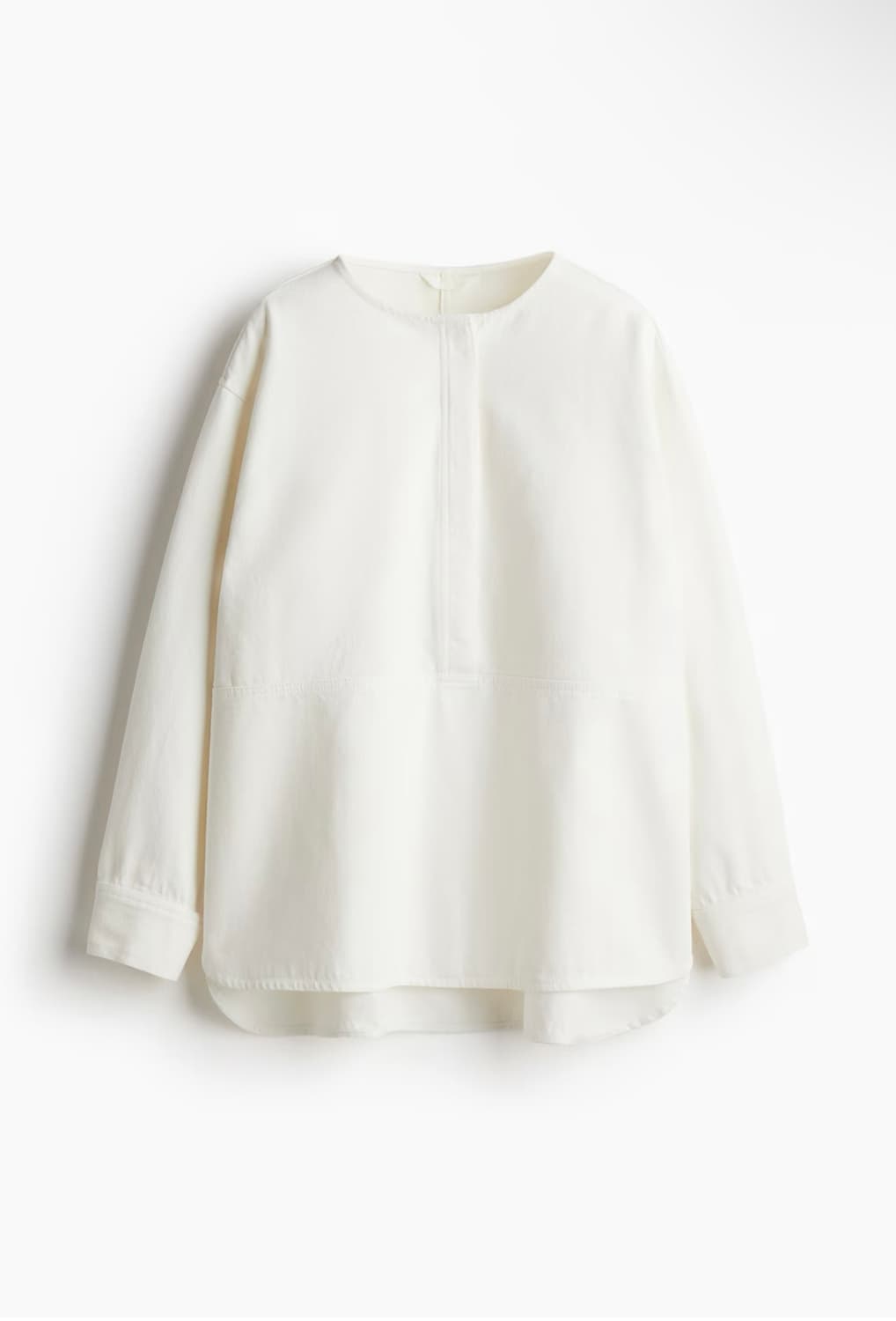 새상품)h&m 풀오버 트윌 블라우스 헨리넥 블라우스 xs 상품이미지5