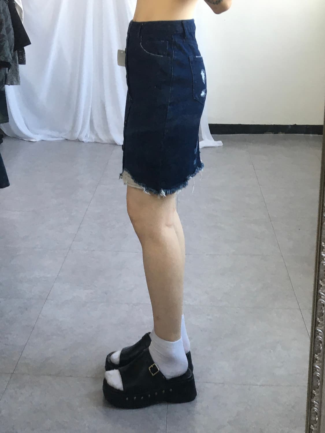 Damage denim skirt 상품이미지6