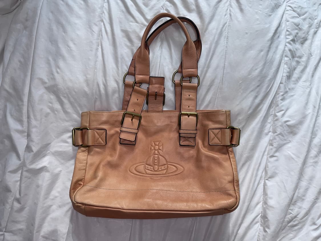 비비안웨스트우드 빈티지 살몬 토트백 숄더백 상품이미지1