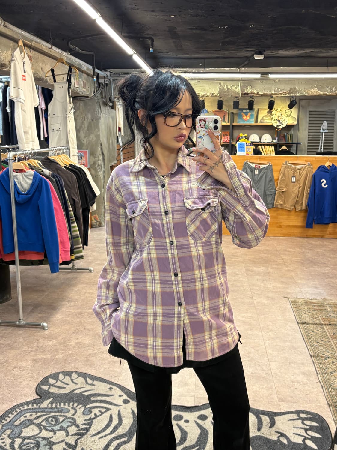 리바이스 연보라 체크 셔츠 #csz 4221 상품이미지2