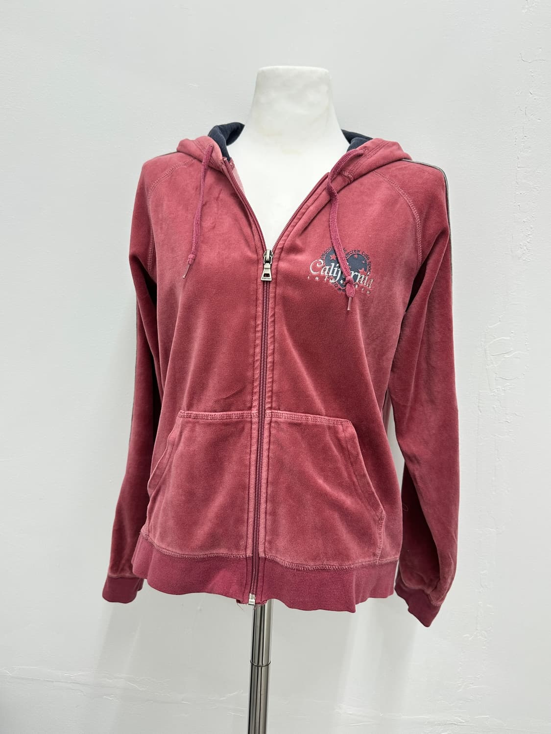 INTERCREW velvet hood zip up 상품이미지1