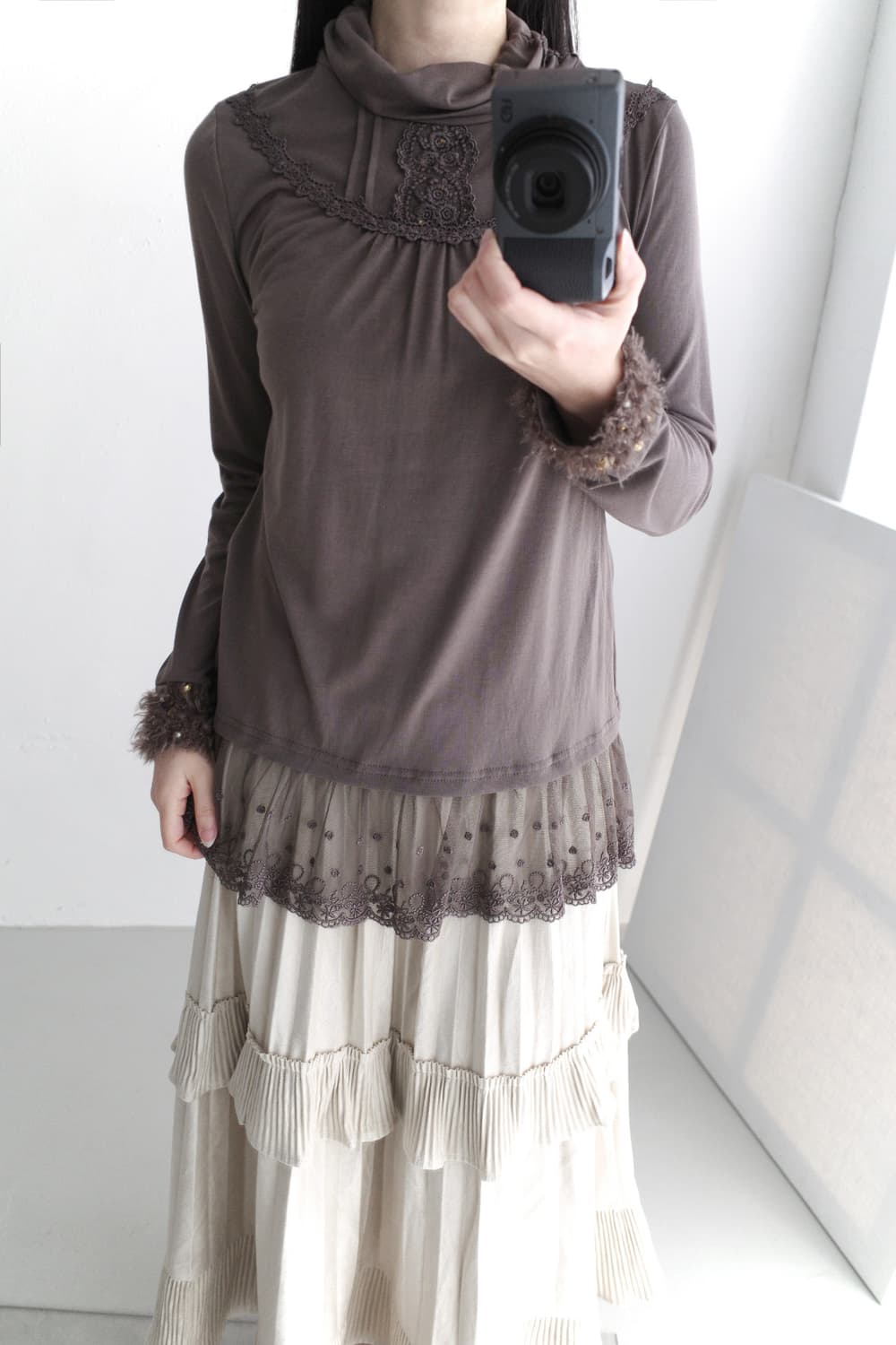 axes famme) shirring long sleeve 상품이미지5