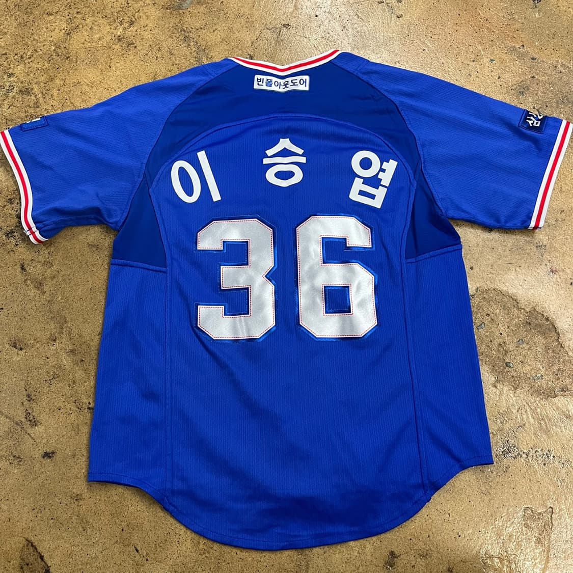 [ 정품/80 ] 빈폴 X 삼성라이온즈 36 이승엽 반팔 야구 유니폼 상품이미지3