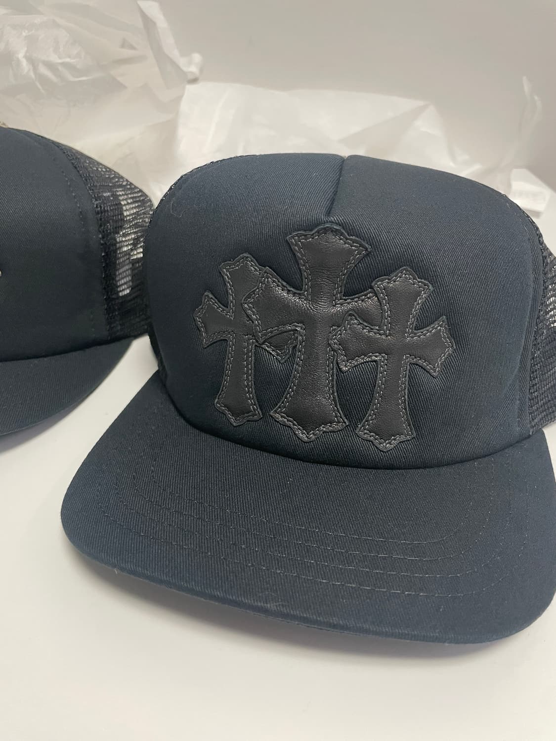 크롬하츠 신상 모자 블랙 세메터리 패치 메쉬 상품이미지1