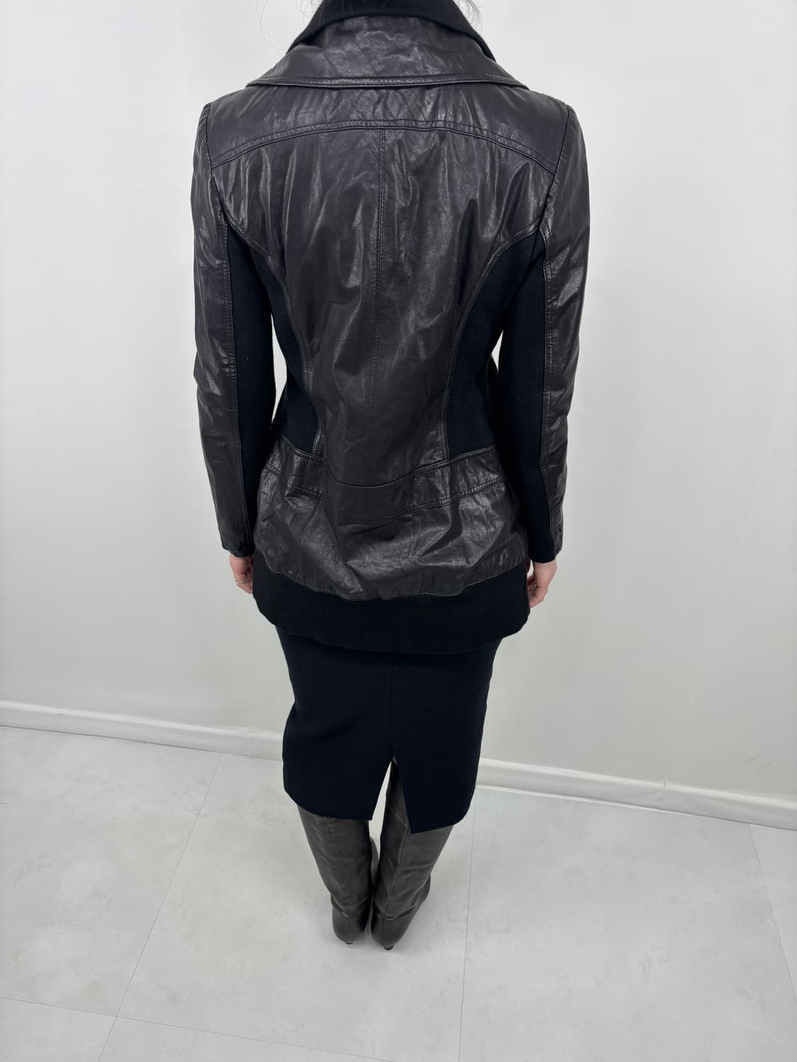 FAUX LEATHER ZIP UP JACKET 상품이미지4