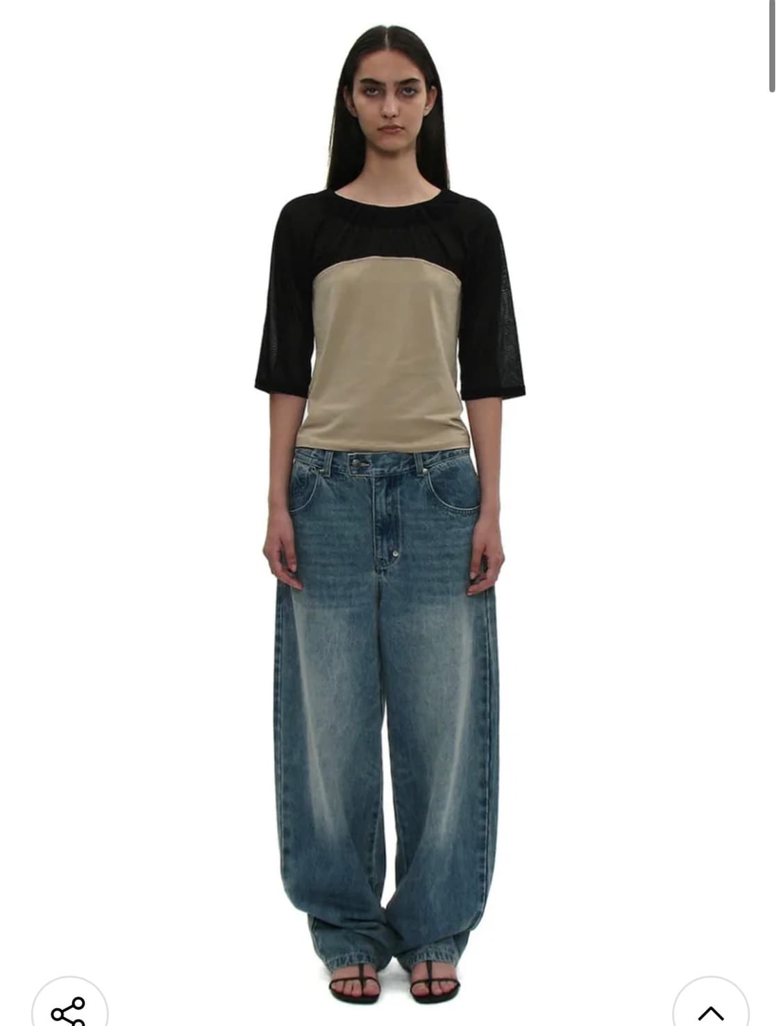 파르티멘토 우먼 신치백 라운딩 진 미드 블루 M 상품이미지1