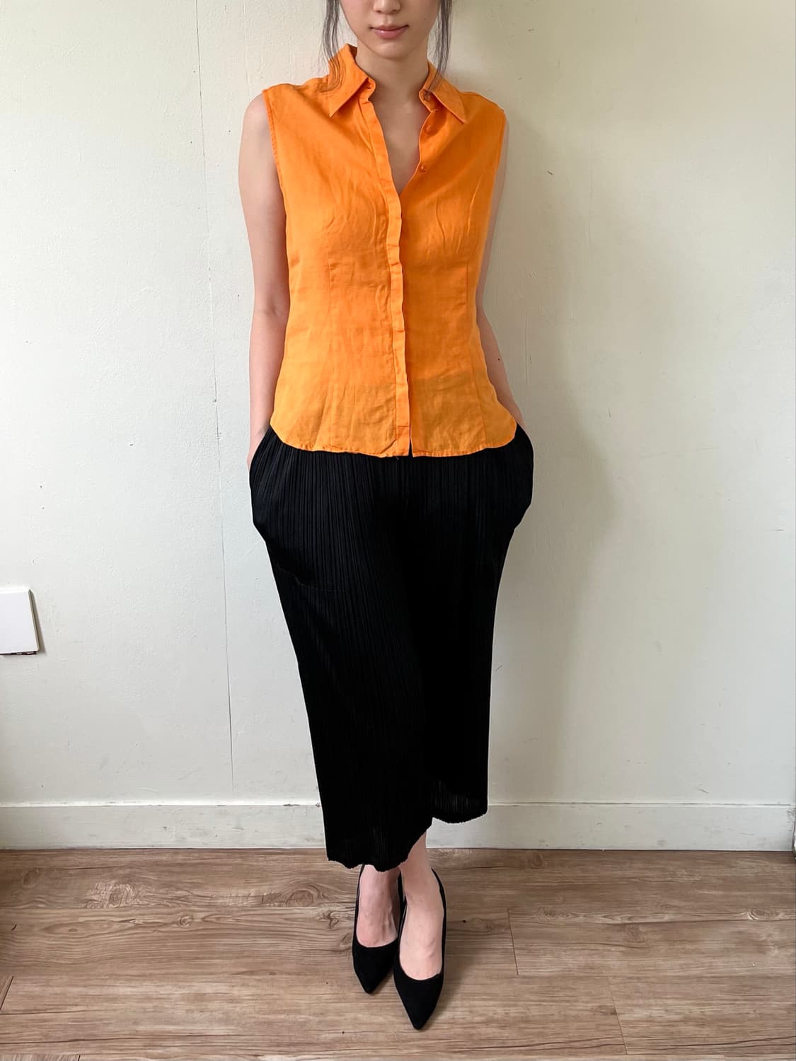 PLEATS PLEASE 블랙 플리츠 팬츠 상품이미지6
