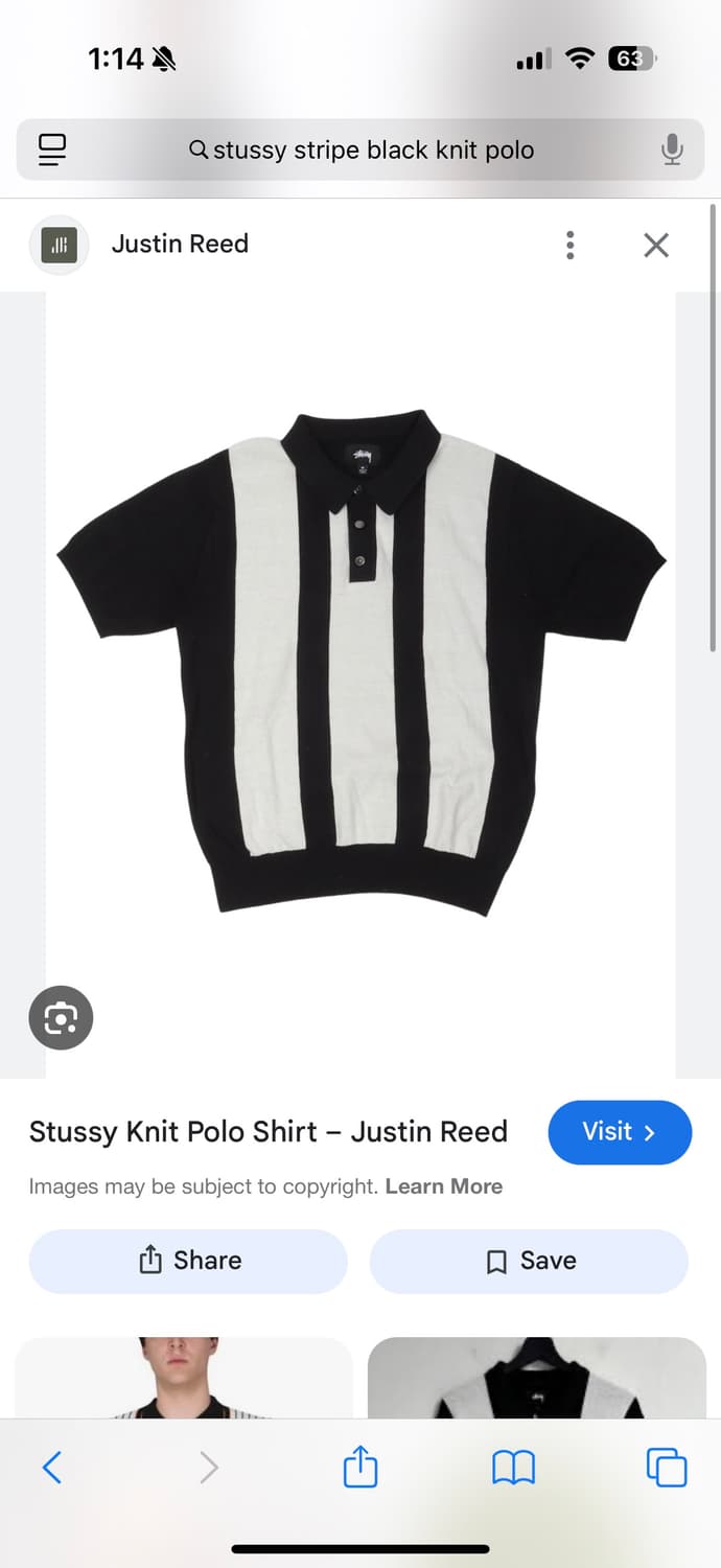 스투시 스트라이프 니트 폴로 L 상품이미지1