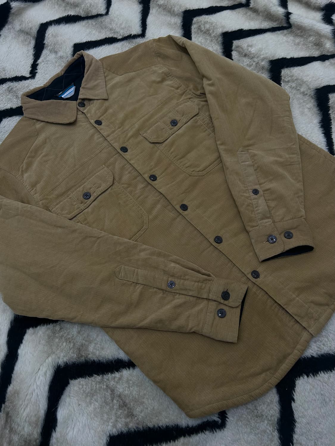[L]컬럼비아 투포켓 코듀로이 셔츠자켓/베이지/보아안감 상품이미지2