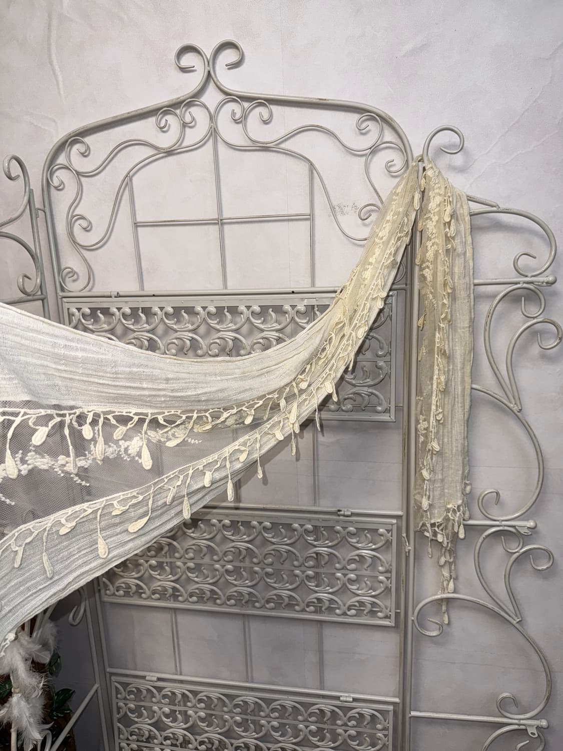 Ivory grunge floral lace scarf 상품이미지2
