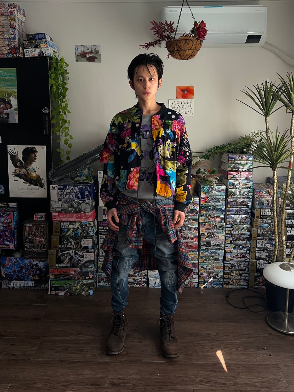 ILDT 체크 & 스크래치 바이커 진 상품이미지2