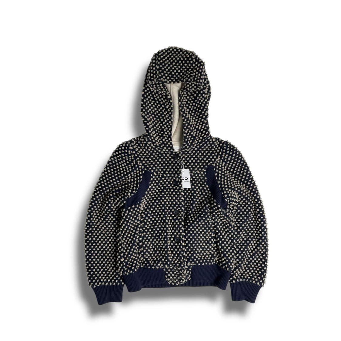 Tsumori chisato 도트 울 블렌드 후드 자켓 상품이미지1