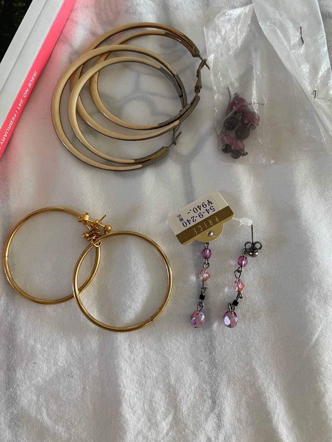 일본수입 침형 귀걸이 4종 세트 상품이미지1