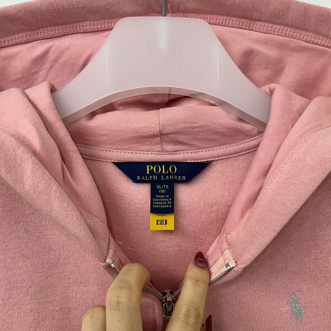 폴로 랄프로렌 신형 실버로고 핑크 후드집업 상품이미지5