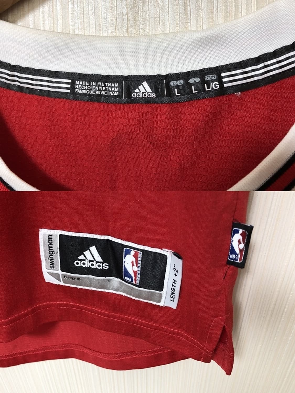 NBA 아디다스 시카고불스 스윙맨유니폼 L #1 데릭로즈 상품이미지4