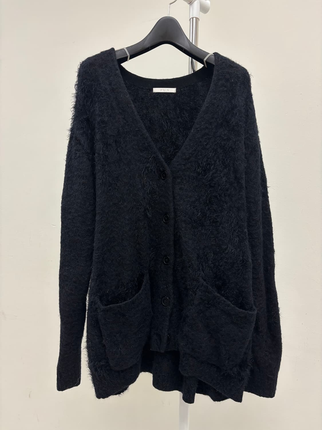 빈티지 블랙 퍼 가디건 상품이미지6