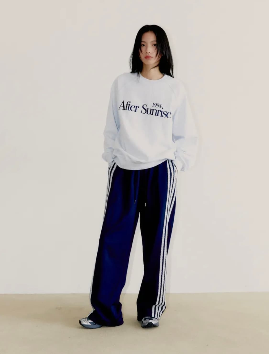 오피쉬 QUADRUPLE LACE TRACK PANTS, NAVY 상품이미지2