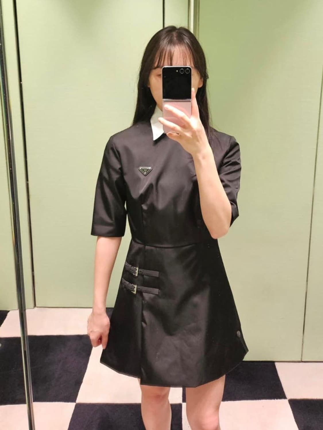 프라다 리 나일론 미니 드레스 / 36S 상품이미지1