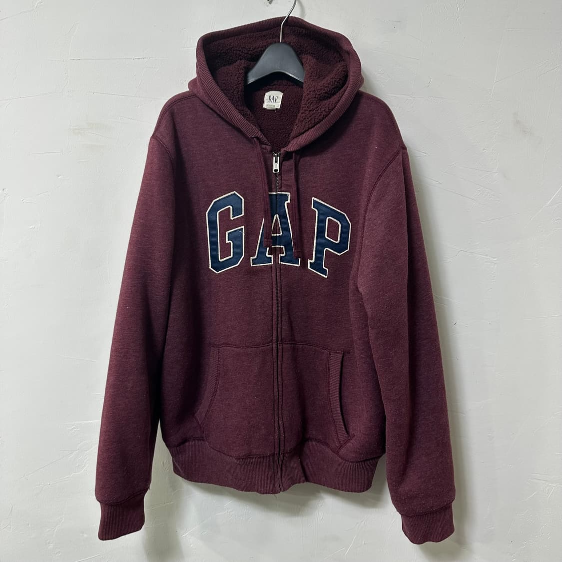 (L) 갭 GAP 기모 후드집업 버건디 상품이미지1