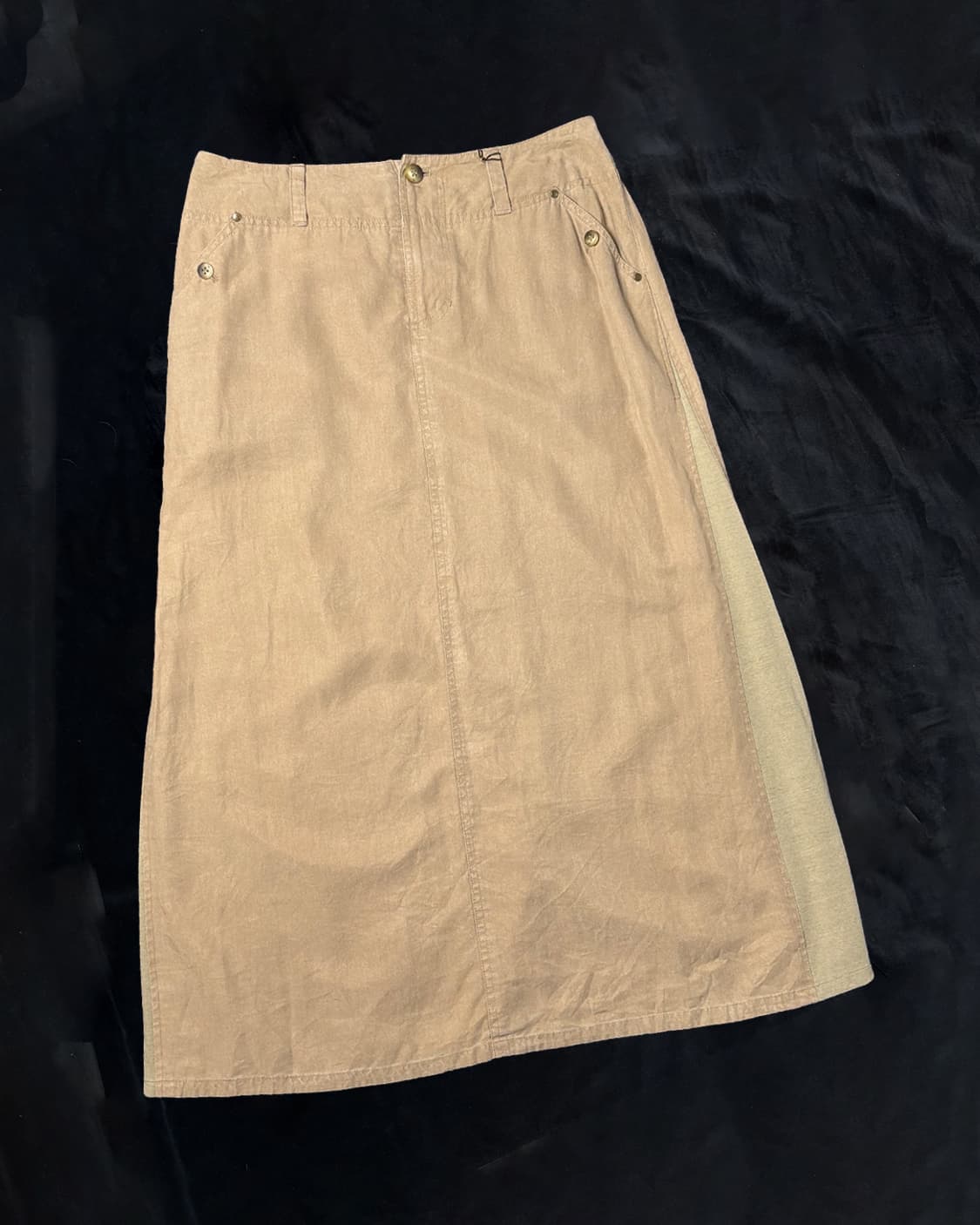 일본빈티지 베이지 롱스커트 상품이미지1