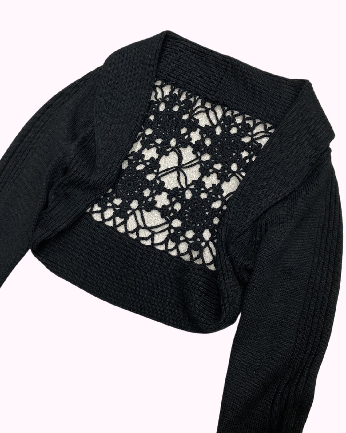 ribbed crochet knit bolero 상품이미지2