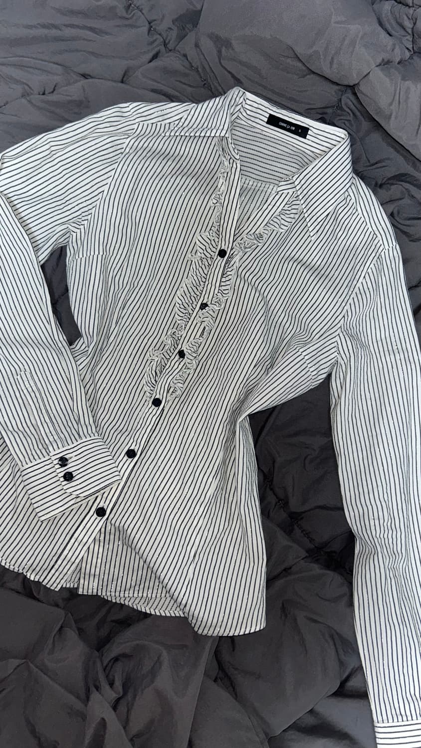 빈티지 공겜여주깔 오네갸루 프릴 블라우스 셔츠 상품이미지1