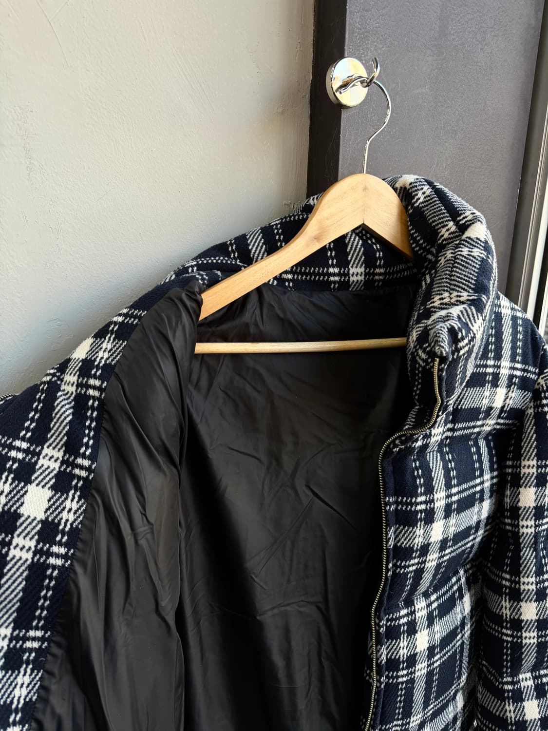 100/ 시스템옴므 구스다운 체크 패딩점퍼 상품이미지7