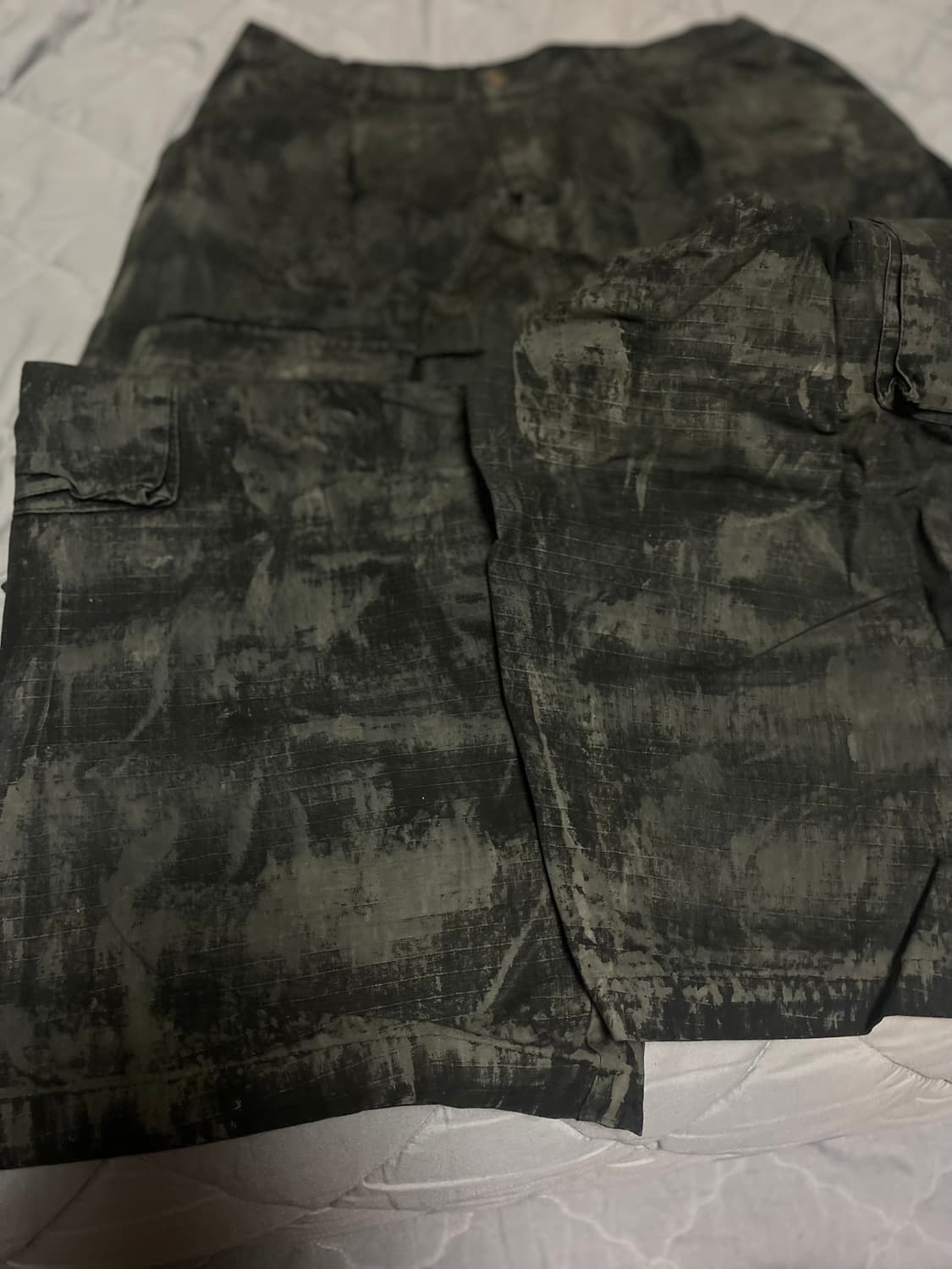 [2]언더마이카 하반 러프더티페인팅 와이드카고팬츠 상품이미지3