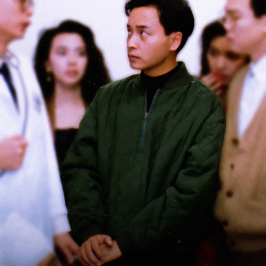 장국영st 누아블랑 90s 벨벳 블루종 봄버자켓 집업 오버핏 아우터 상품이미지2