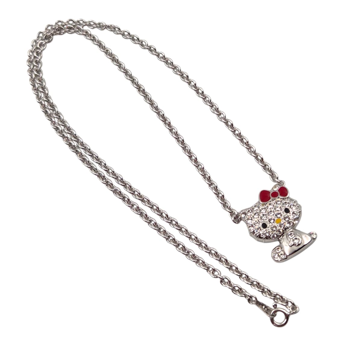 08s 레어 실버 925 키티 파베 목걸이 상품이미지2