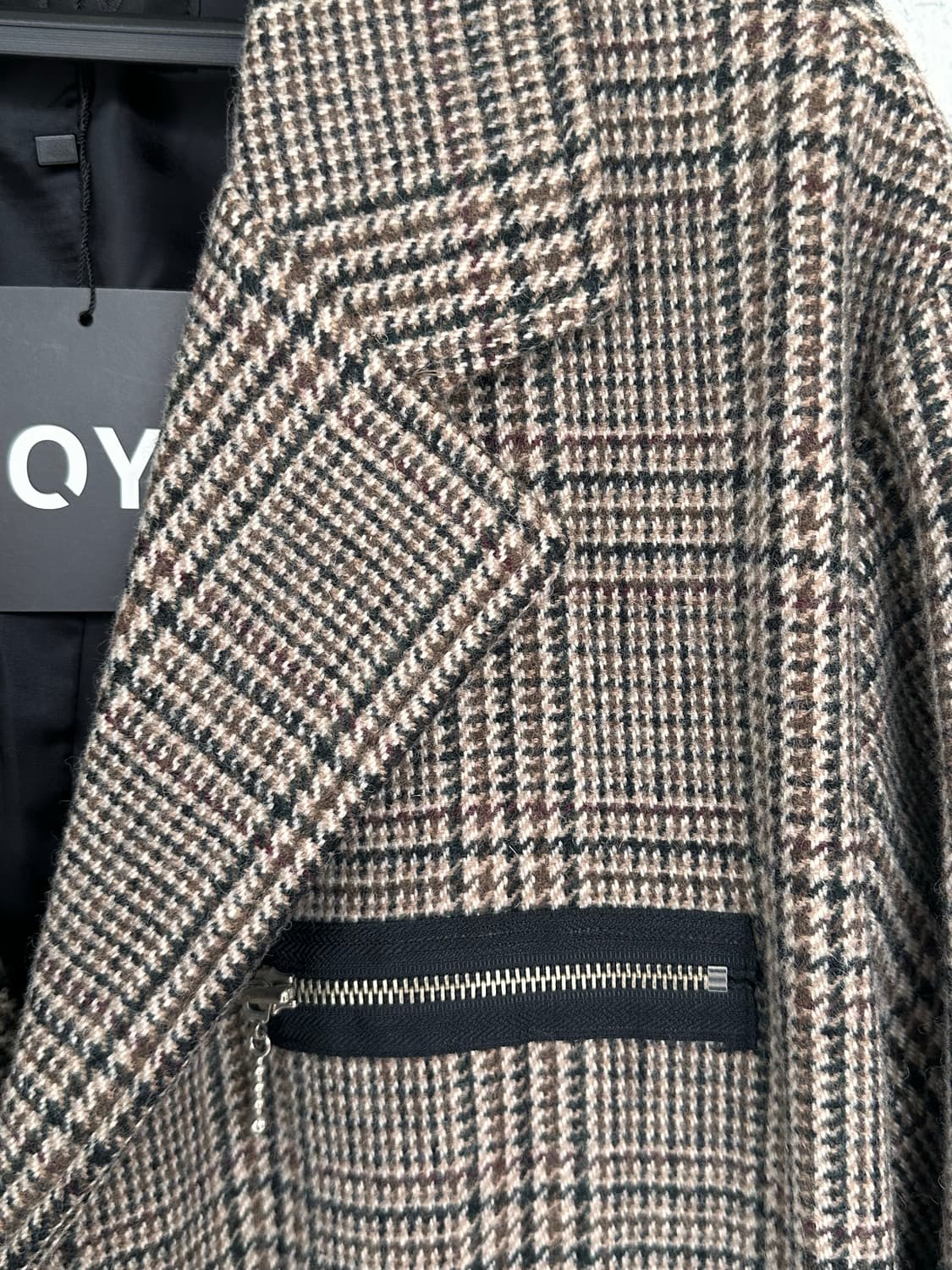 OY check pattern long coat 상품이미지7