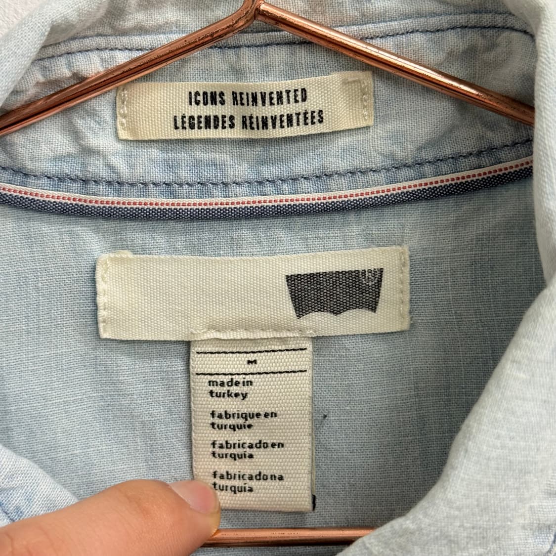 리바이스 웨스턴 데님 셔츠 (M) 상품이미지2