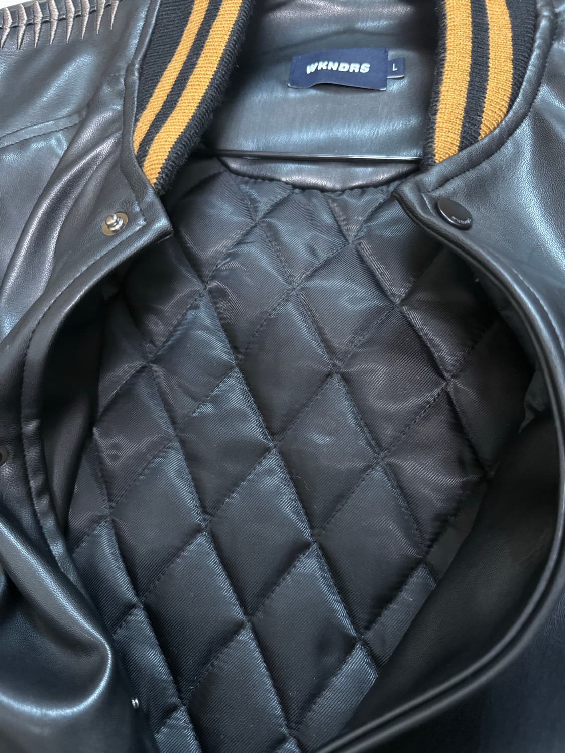 위캔더스 바시티레더자켓 상품이미지7