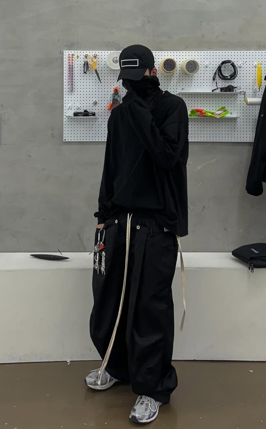 뉴치프시크dp 컴바인 레이어드 팬츠 블랙 뉴치프시크 디피 상품이미지2