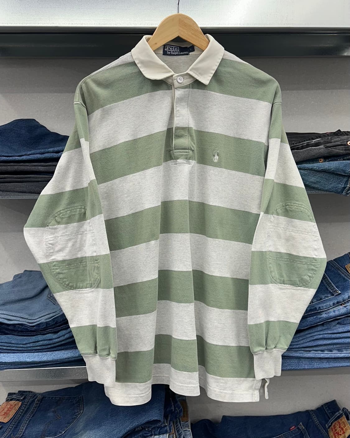 (L)폴로 단가라 럭비티-M1794 상품이미지1