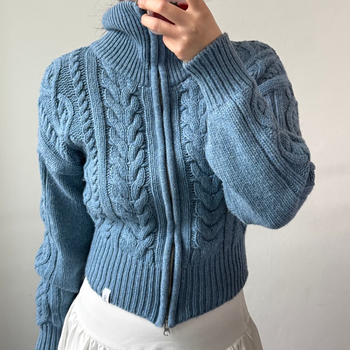 [F] 시티브리즈 케이블 니트 집업 상품이미지1