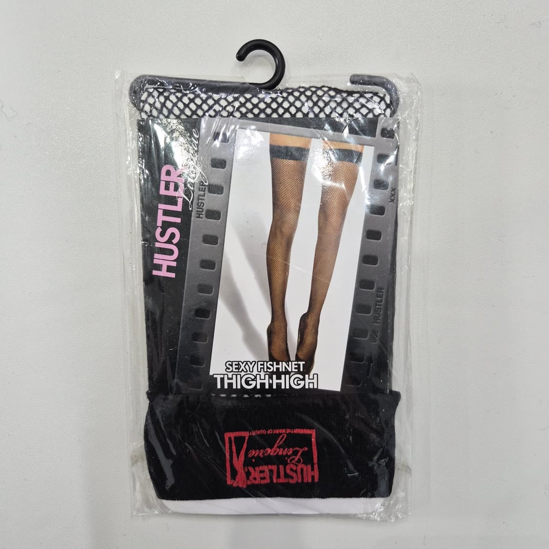 HUSTLER 블랙 망사 하이삭스 허벅지 스타킹 상품이미지1