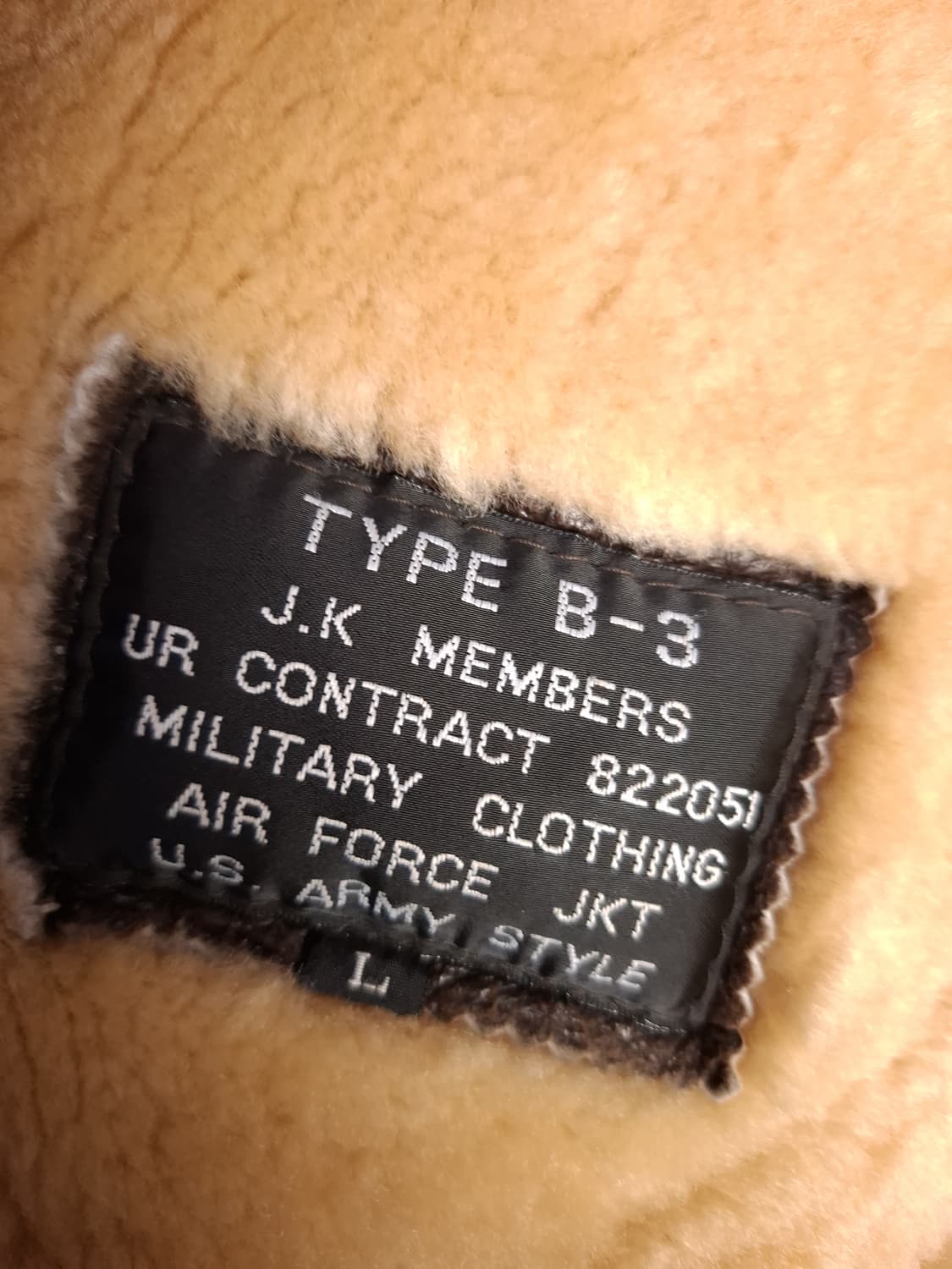 90's 일본수출용 미공군 B-3 TYPE 리얼레더 항공폭격기 무스탕 상품이미지5